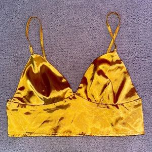 Gold Shein Bralette Top